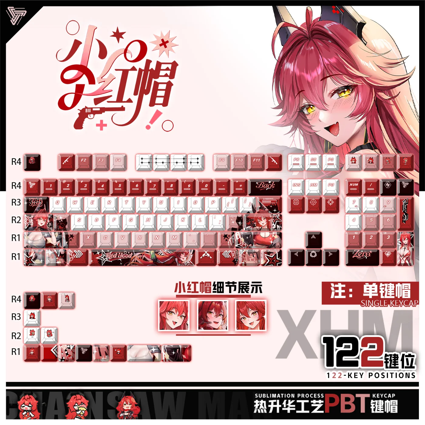 GODDESS OF VICTORY: NIKKE Keycap 122 Keys Game Anime Keycaps Game Key Cap PBT DYE SUB Cherry MX Switch for Mechanical Keyboard