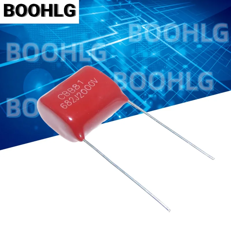 20pcs Metallized Polypropylene Film Capacitor  CBB81  2000V 332J/472J/562J/682J /822J 2KV 332 472  562 682 822 Pitch 15mm  20mm