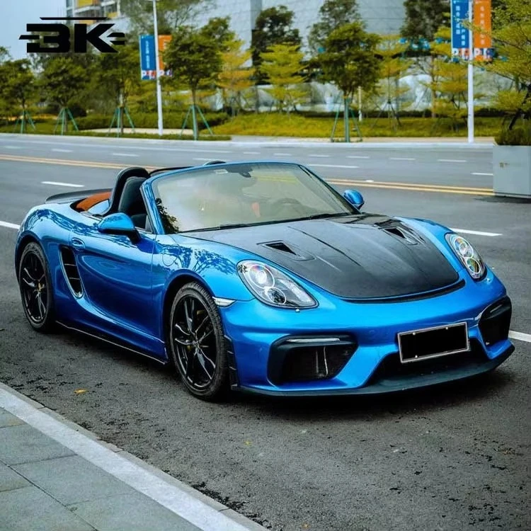 أغطية محرك من ألياف الكربون الجافة طراز RS العالمي لـ 718 جديد 718 981 982 987 غطاء غطاء محرك السيارة الأمامي