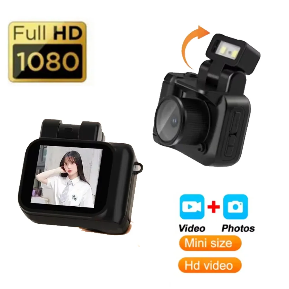 

1080P HD Mini Camera With Flash Lamp/LCD Screen/Battery Dock/Video Recorder Portable Retro Ultra Compact Small Camcorder Y4000