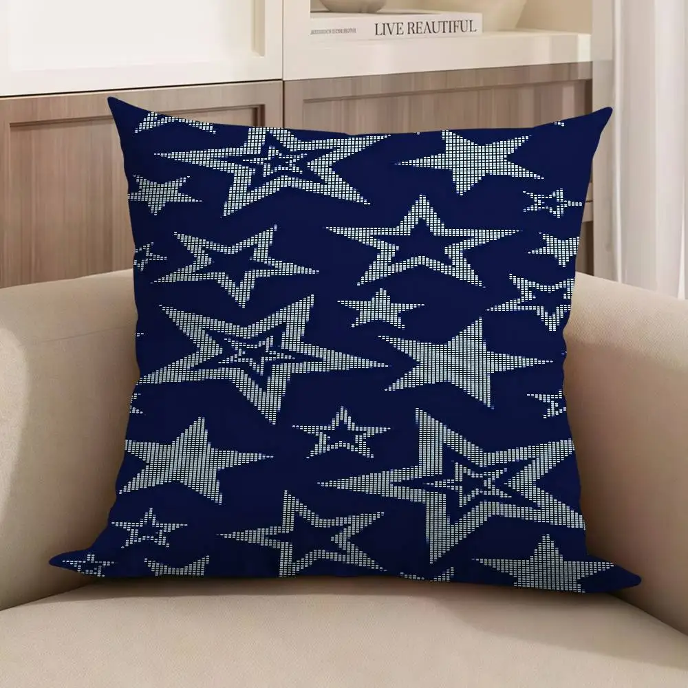 

Midnight Stars Maple Design Cushion Cover Happy Autumn Harvest Decor Holiday Decorati Pillow Cover