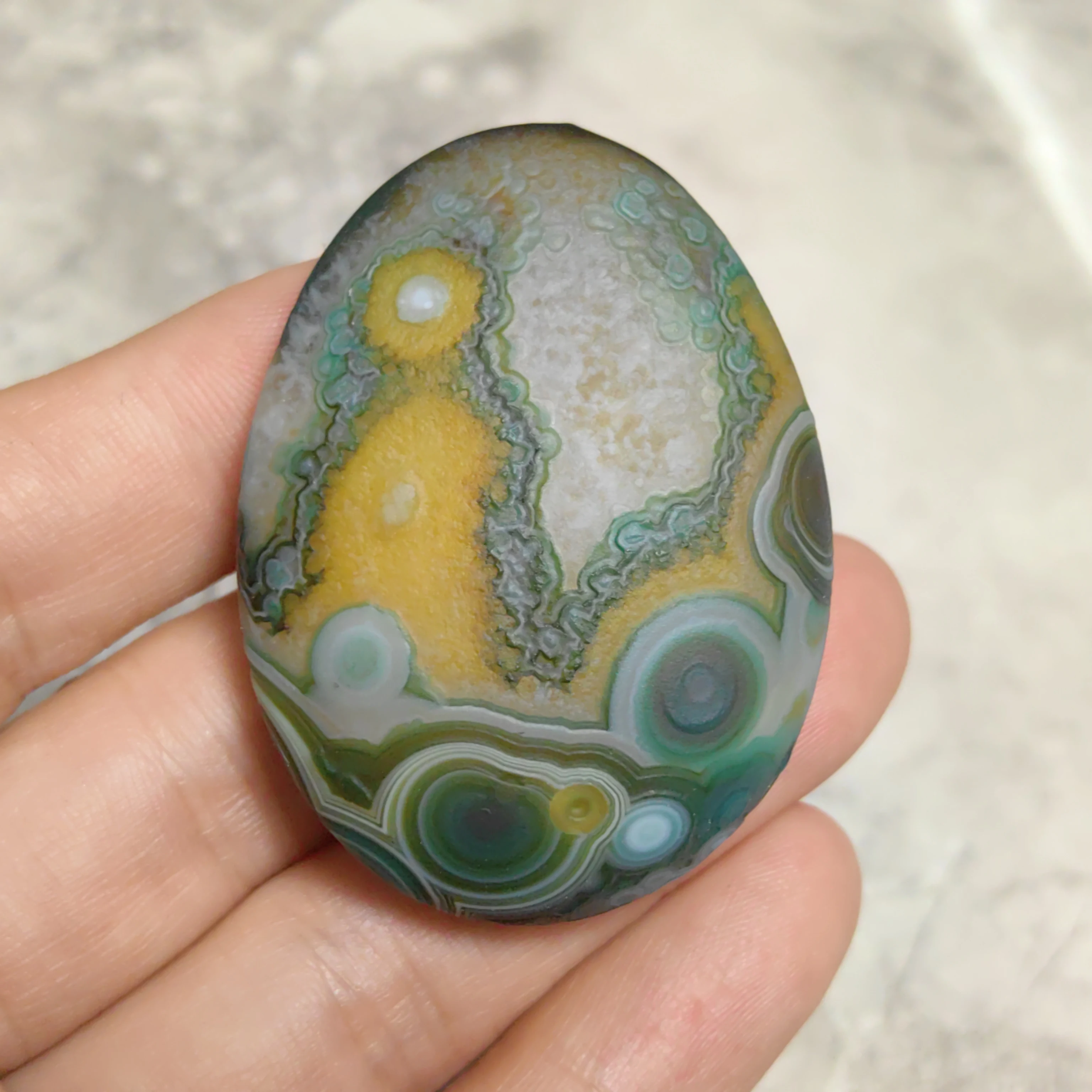 Pure Natural Divine Eye Agate Palm Stones Unique Reiki Infusd Meditation Stress Relief Against Negativity Energy Work Good Luck