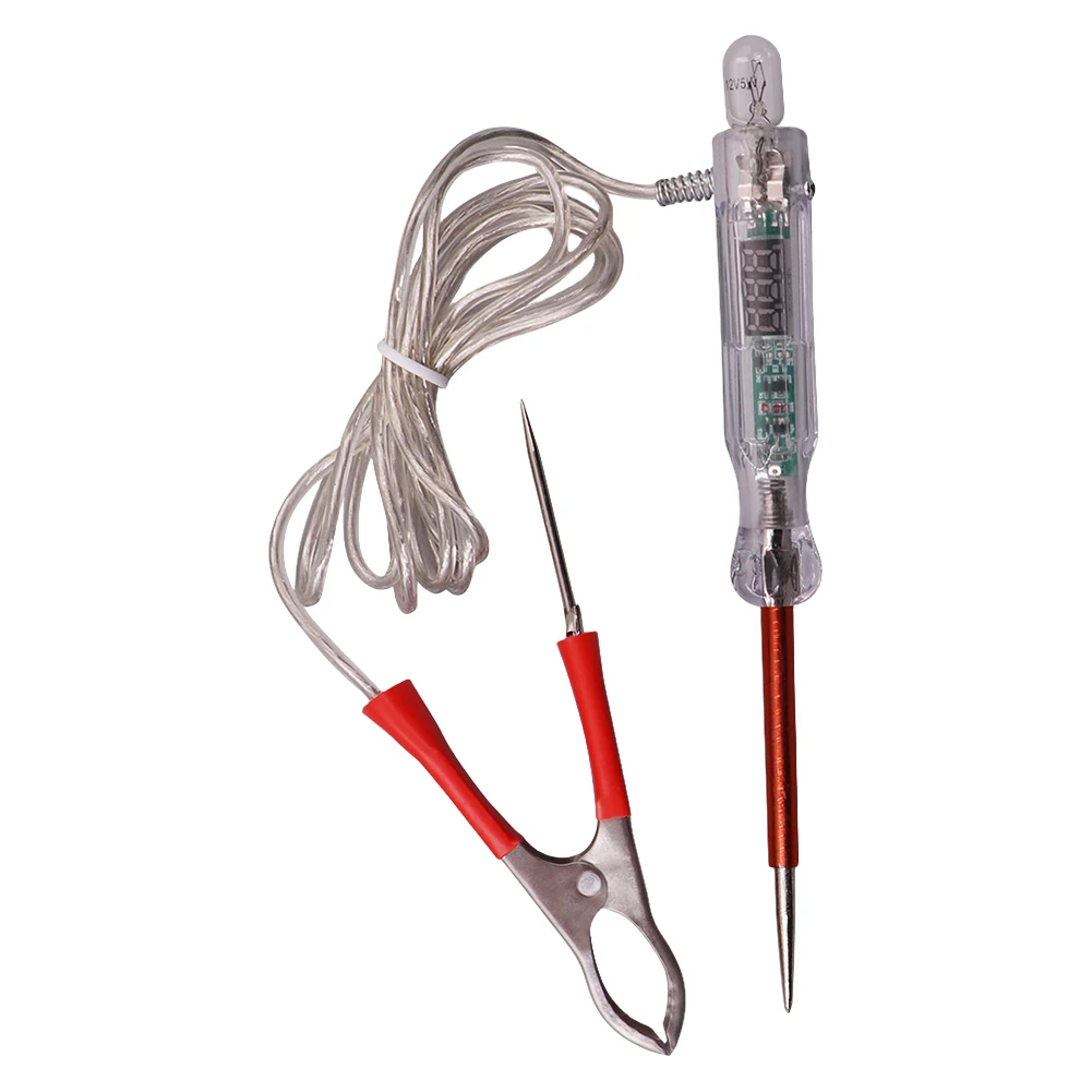 6V/12V/24V Auto Light Probe Pen Digital Display Auto Car Light Circuit Tester Electric Light Test Pen Auto Circuit Repair Tools