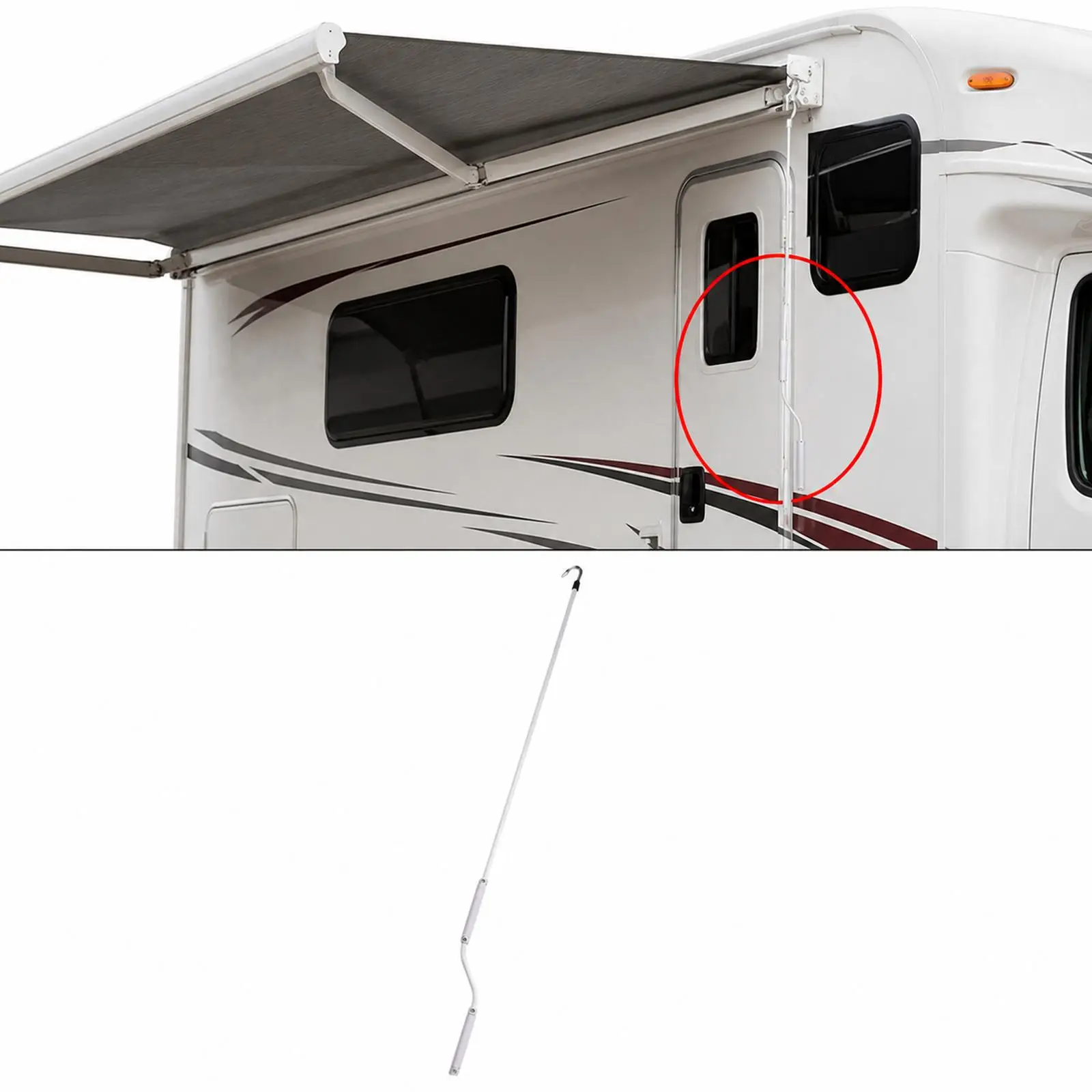RV Awning Crank Handle Awning Accessory for Rain Canopy Apartment Outdoor