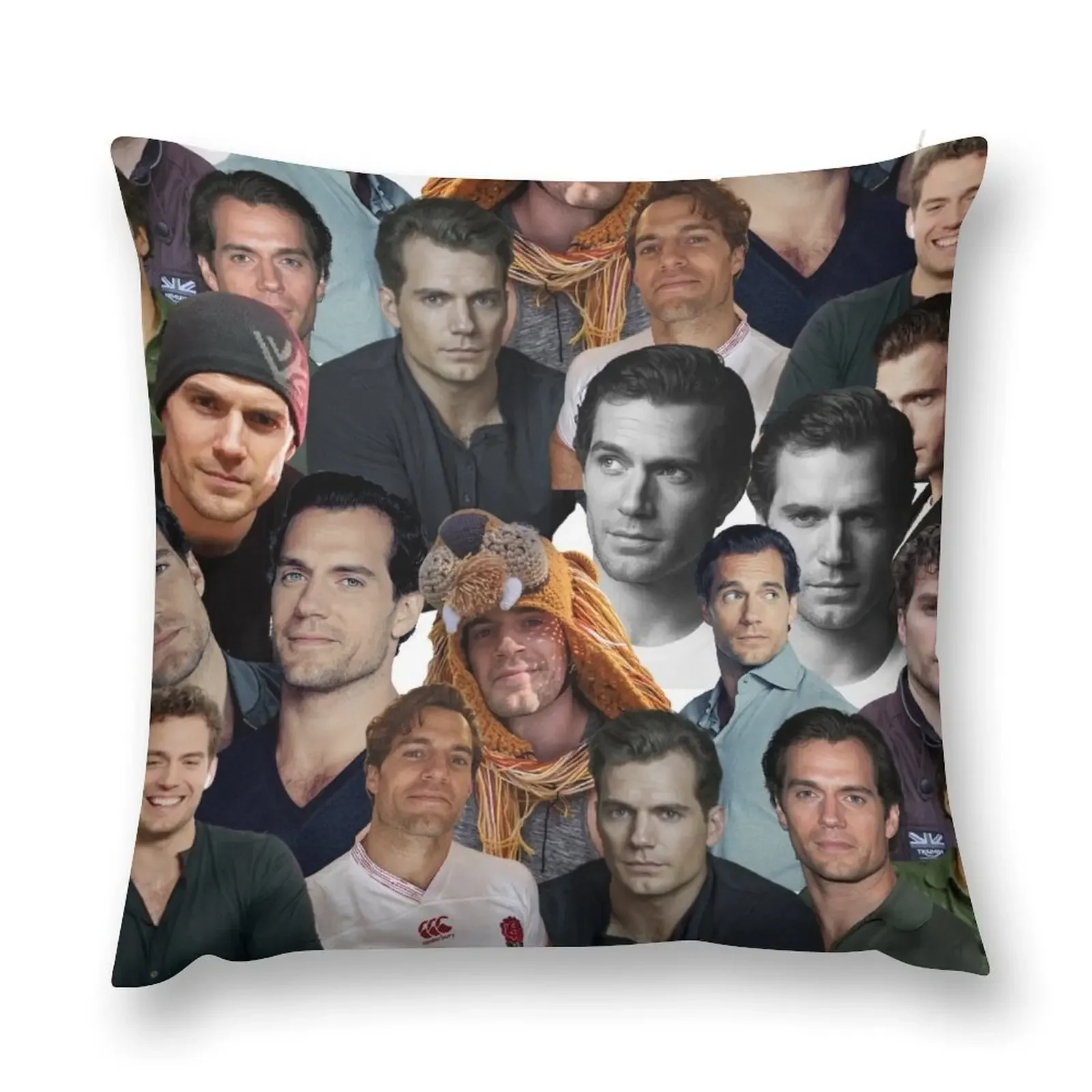 כרית זריקת קולאז' תמונת הנרי קאוויל, תיקי כרית לחג המולד לבית, תיקי כרית מפוארים