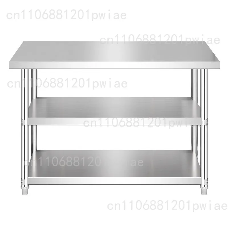 طاولة عمل من الفولاذ المقاوم للصدأ، وحدة تحكم المطبخ، لوح تقطيع، طاولة سميكة من ثلاث طبقات، طاولة تعبئة