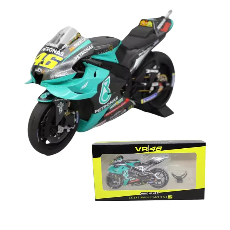 New In Stock Minichamps 1:12 Rossi 2021 Valencia Retired Motogp Yamaha Yzr-M1 Racing Motorcycle Model Custom Children'S Toy Gift