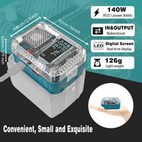 Lithium Battery Case Adapter Converter For Makita 18V 21V For DeWalt 20V Charger USB Type-C Power Bank Max138W