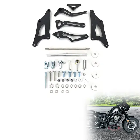 오토바이 액세서리 Honda CMX 500 Rebel 용 전방 Footpeg 2017- 2020 2021 2022 2023 2024 Footrest Footpegs 조정 가능한 세트