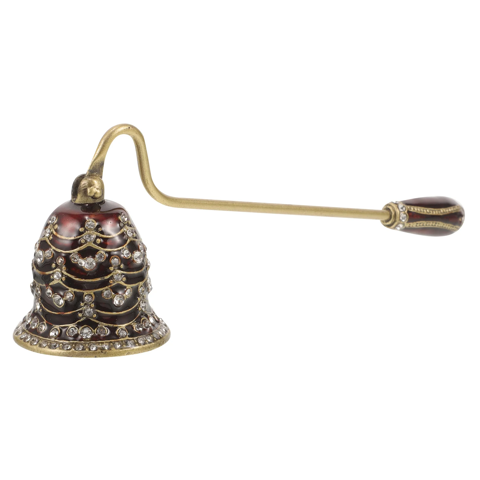 

Elegant Vintage Extinguisher with Rhinestones Long Handled Snuffer Tool for Deep Jars Household Aromatherapy