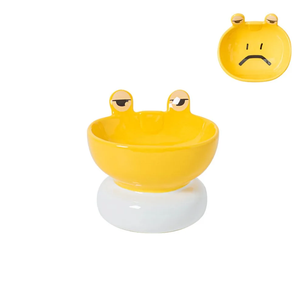 

Ceramic Cat Bowl Cute Anti Tipping Dog Food Feeding Basin Creative Large Capacity Pet High Foot Bowl Neck Protection