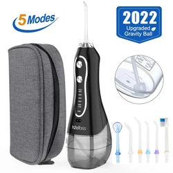 300ML 5Models Electric Oral Irrigator with Travel Bag Cordless Portable Water Dental Flosser 7 pcs jet nozzles