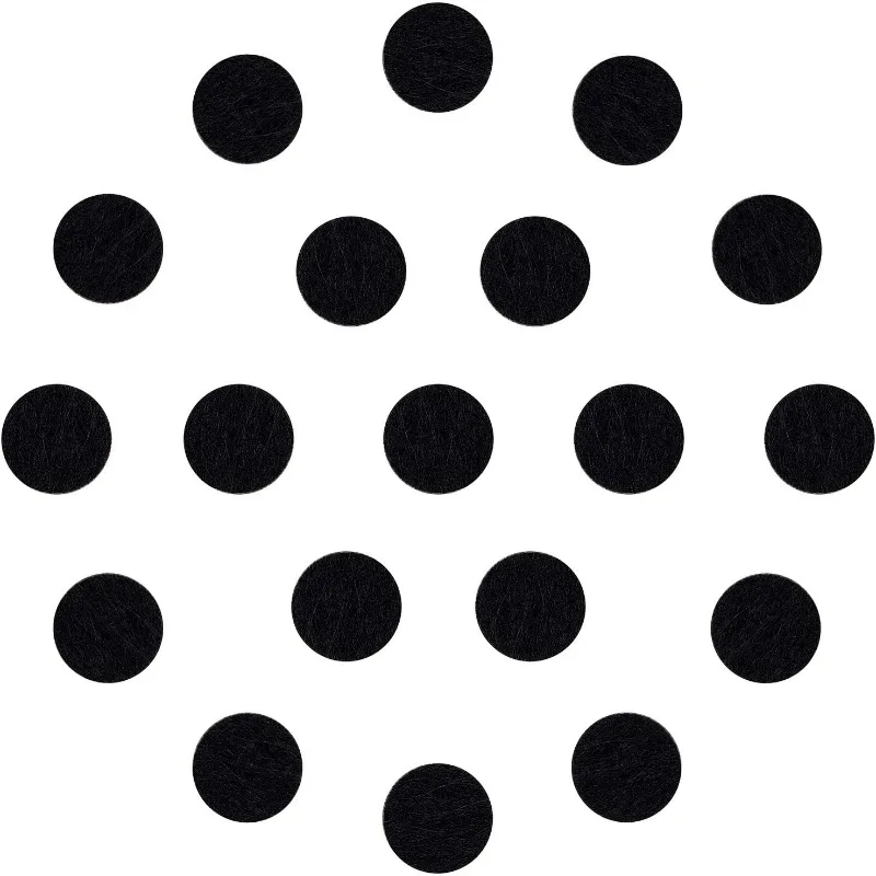 200Pcs Flat Round Black Self-Adhesive Felt Fabric Circles Furniture Pads for Hardwood Tile Floor Anti Scratch Noise Reduction