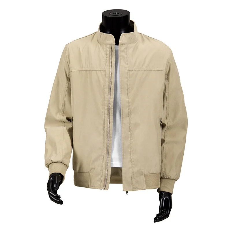 

European and American Autumn Regular Versatile Casual Top Retro Fashion Stand Collar Workwear Men's Coat