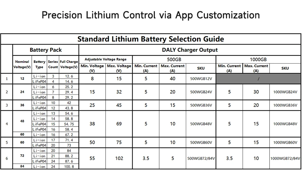 Portable 48V-72V LiFePO4 Lithium Ion Battery Charger for Industrial Use up to 40A