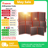 Dokio Flexible Foldable 18V Solar Panel High Efficience Travel & Phone & Boat Portable 12V 80-295w Solar Panel Kit