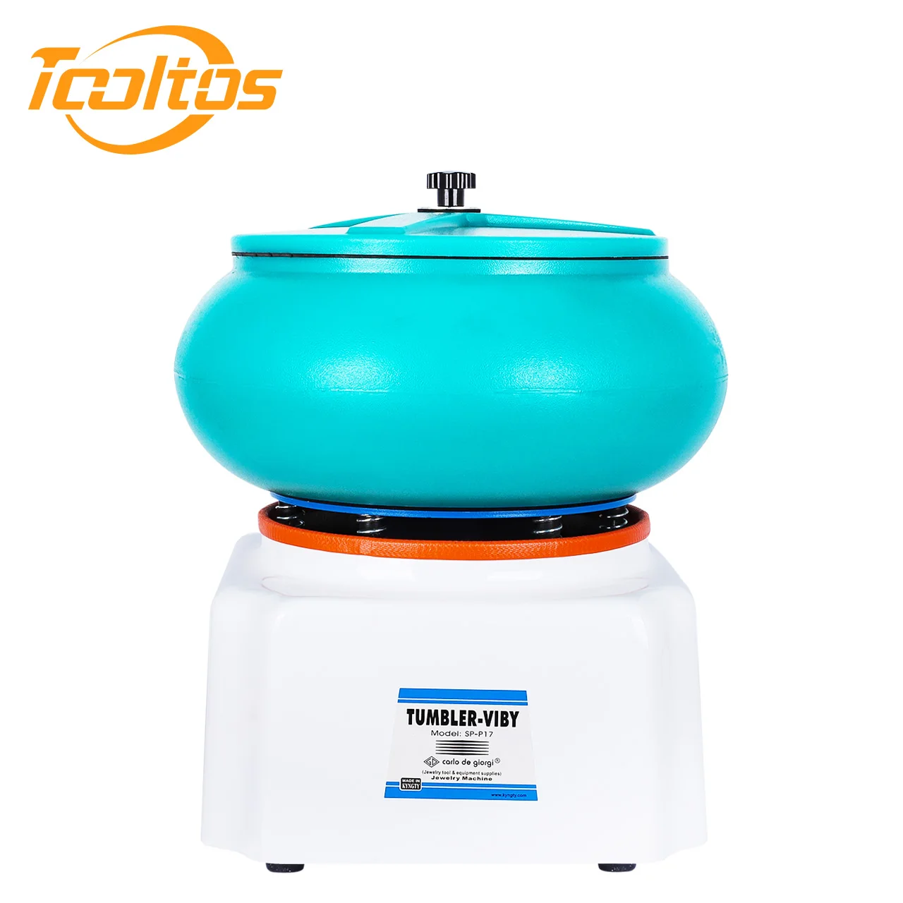 TOOLTOS Vibratory Jewelry Polishing Machine 250W 12L Tumbler for DIY Surface Cleaning Finishing
