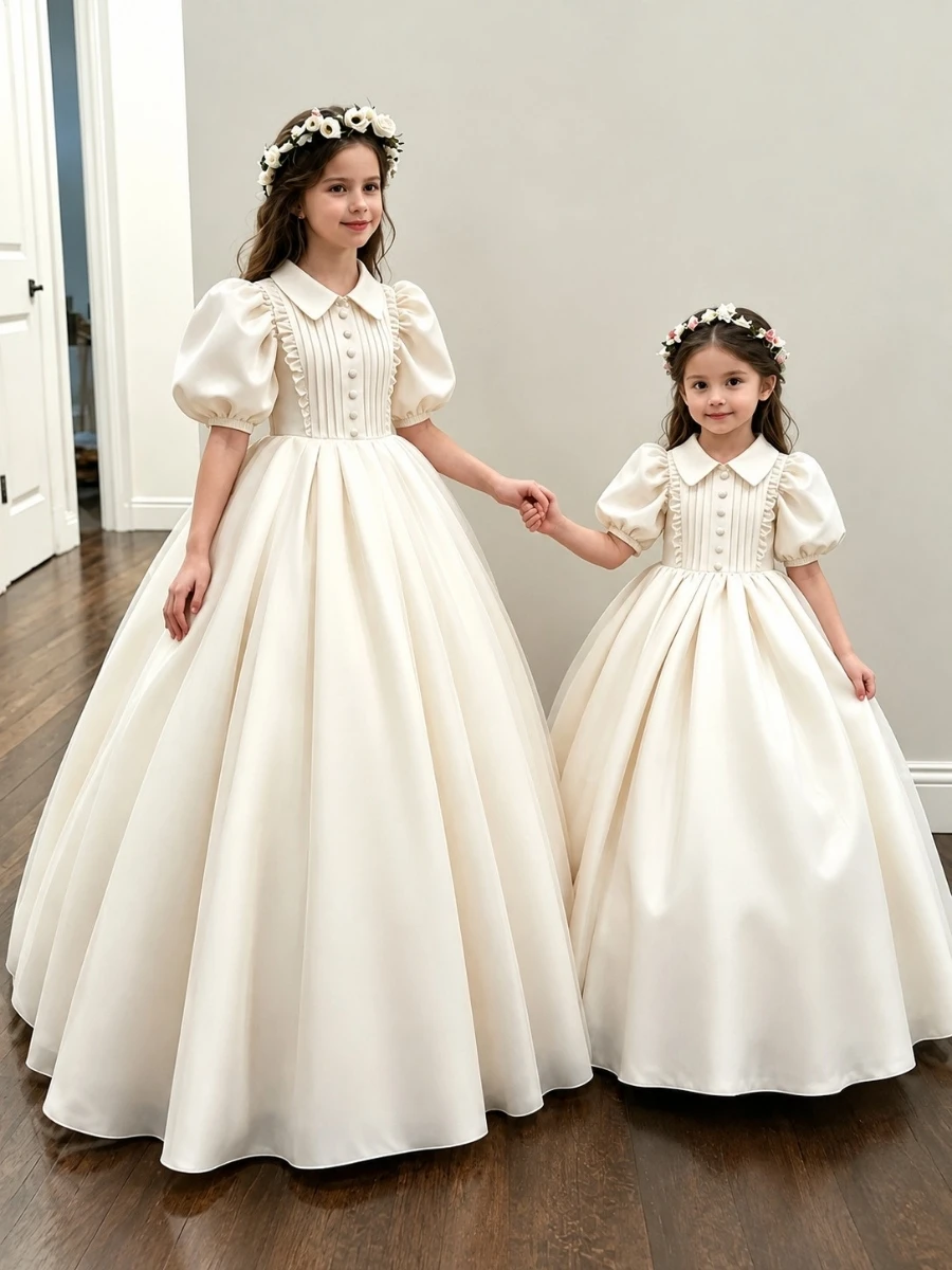 vestido-clasico-de-saten-plisado-para-nina-ideal-para-bodas-con-cuello-alto-mangas-abullonadas-corte-de-vestido-de-gala-estilo-princesa-para-la-primera-comunion-confeccion-a-medida
