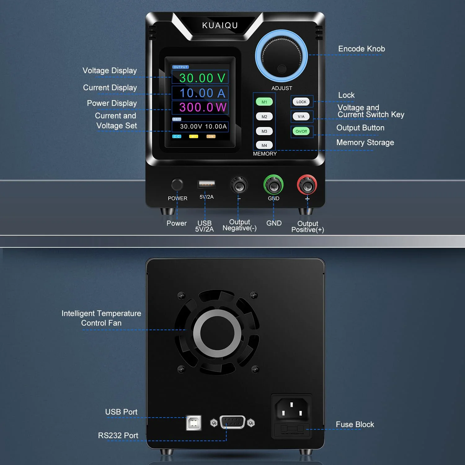 400V 1A programmabile DC regolabile dPower Supply RS-232 porta USB regolato Lab Bench Power Software Connect PC modifica dati conservati