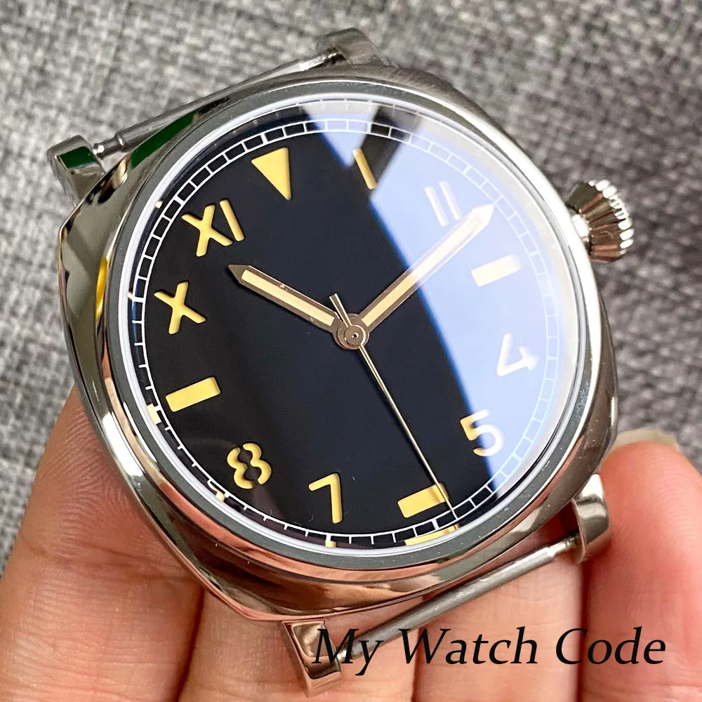 Polish Square California Vintage Watch Case for NH35A NH36 ETA2824 PT5000 Square Spare Watch Parts Repair Tool Kit