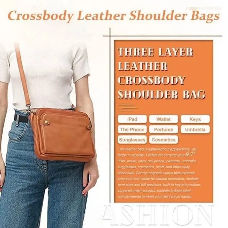 Crossbody Leather Shoulder Bags and Clutches New Ladies Pu Leather Handbag Multifunctional Large Capacity Shoulder bags