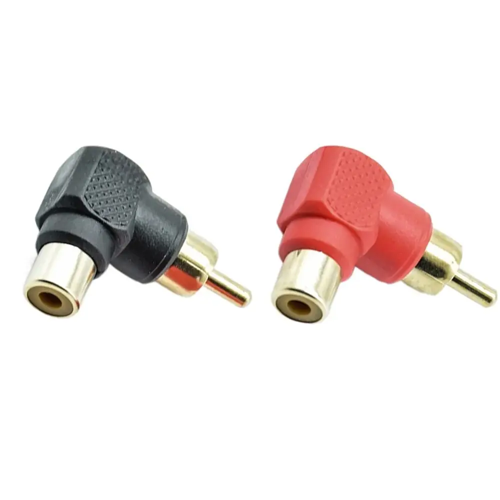 90 Degree RCA Right Angle Connector Lotus RCA Right Angle Elbow L-shaped 90 Degree Audio Plug High-quality M/F