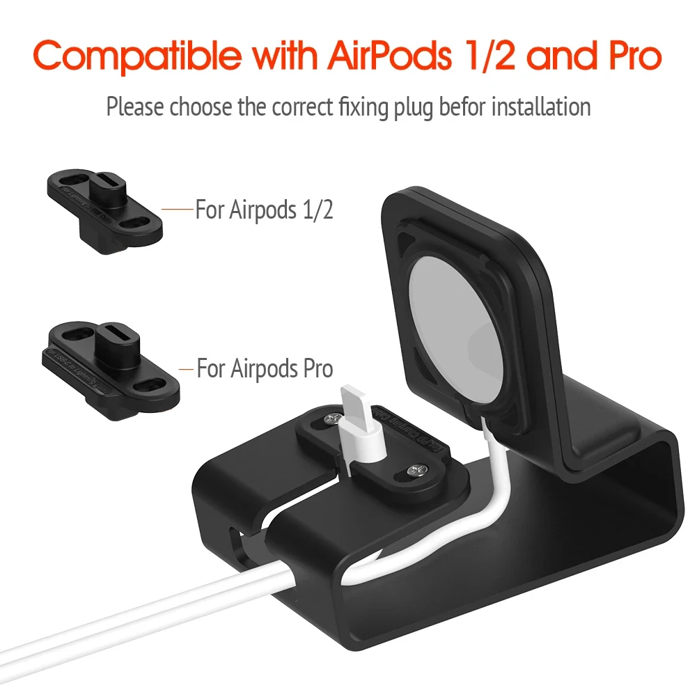 2 in 1 aluminum alloy Charging stand for iphone/apple watch/Airpods Desk Phone Chargers.For apple watch charger holder for desk