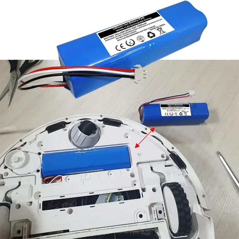 

Lydsto R1 Rechargeable Li-ion Battery Robot Vacuum Cleaner 14.8V Battery for Xiaomi Lydsto Roidmi Viomi Neatsvor 7000mAh