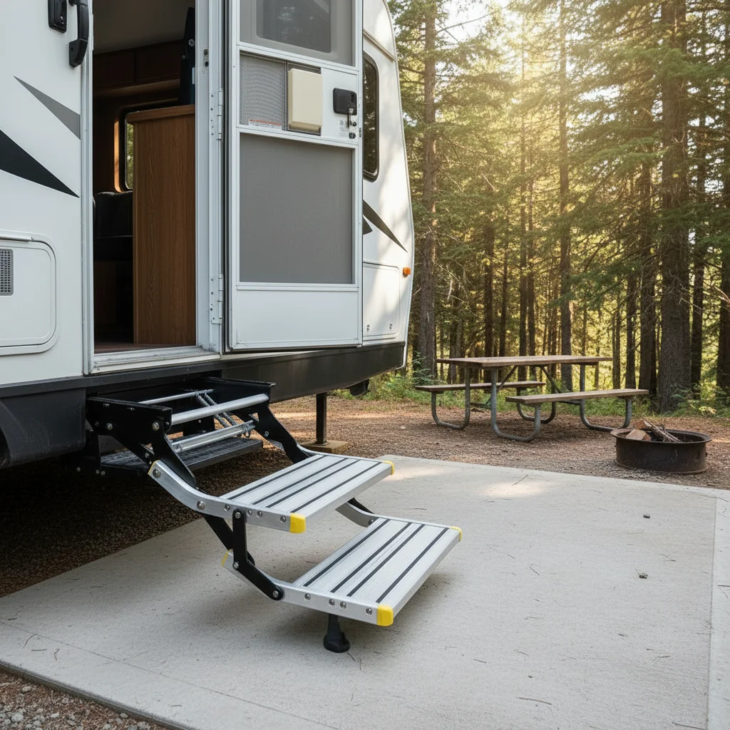 

Складная ступенька для автодома из алюминиевого сплава, ручная, для кемпера, аксессуары для автодомов