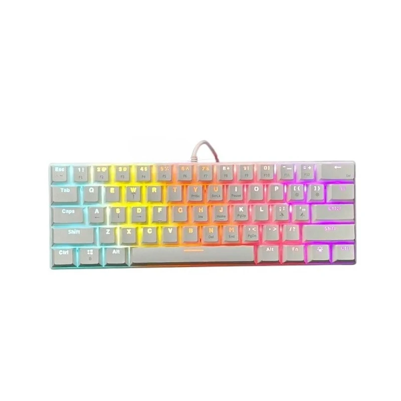 Gamer clavier mécanique 60% teclado mecanico clavier mini pc claviers de jeu blanc teclas teclados ordinateur portable oficina klavye