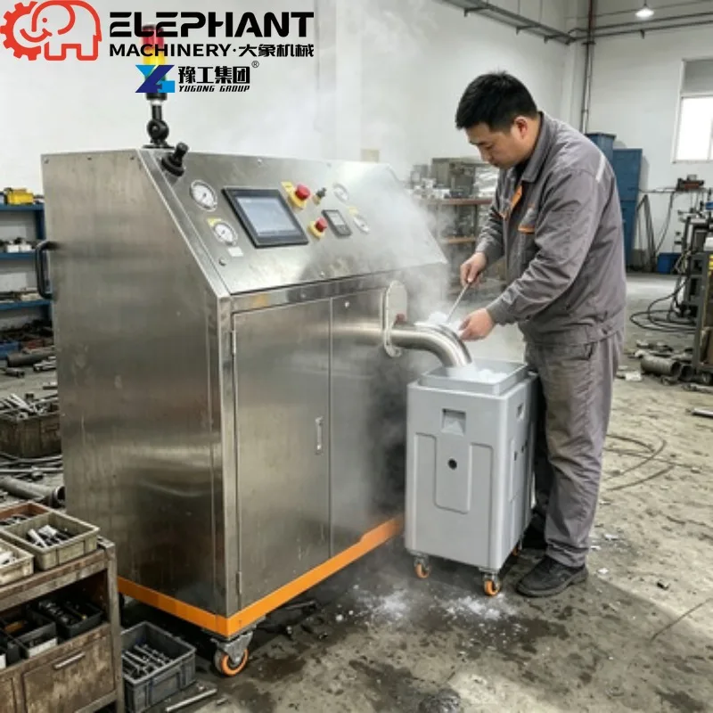 Dry Ice Pellet Making Machine, New Portable Particle Dry Ice Pelletizer Produced From Liquid CO2