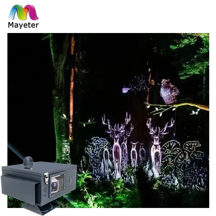 Large Holographic Outdoor Lighting Interactive Floor Projector 3D Mapping Projection with Software Outdoor 3D Projector