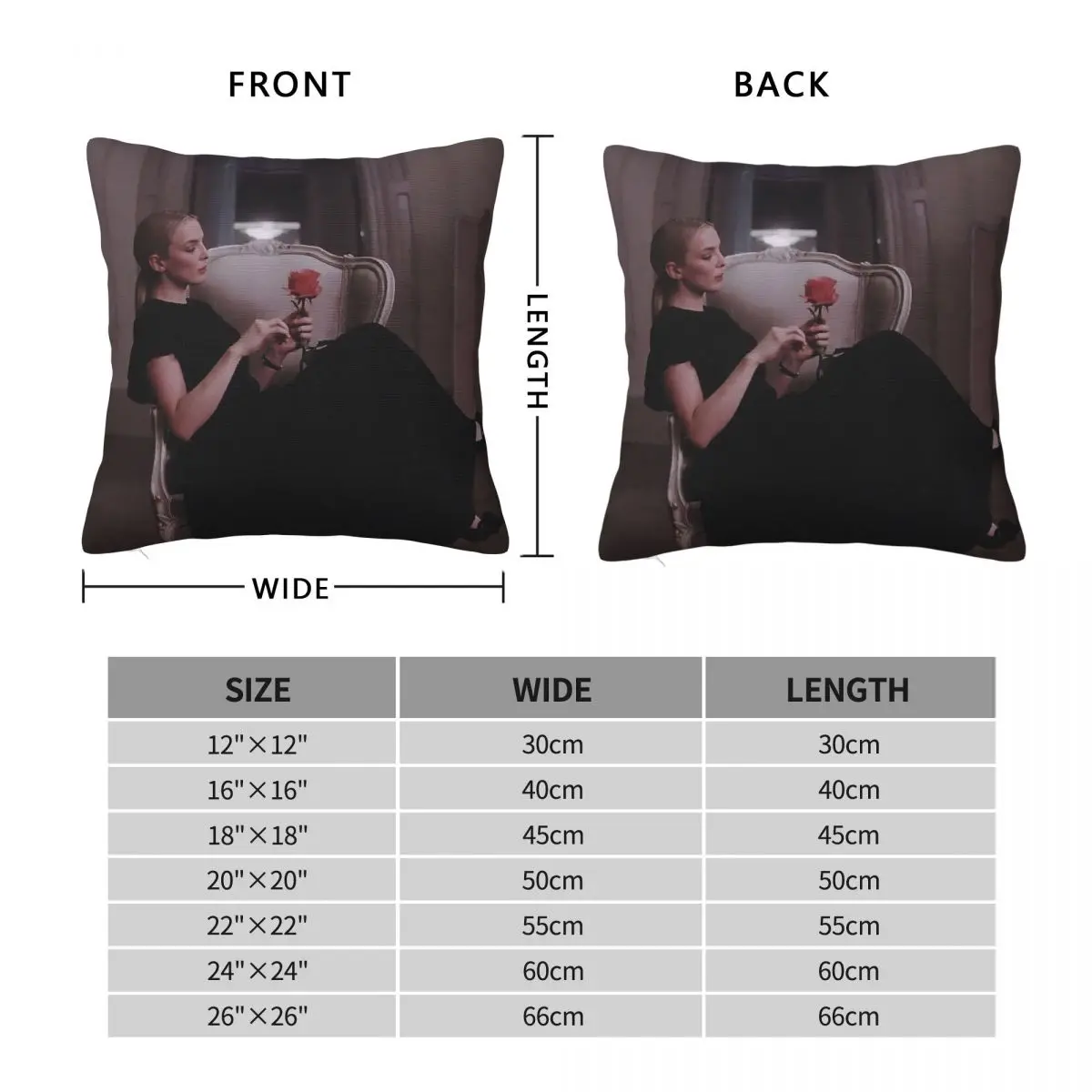 Killing Eve Jodie Comer Square Pillowcase Polyester Linen Velvet Printed Zip Decor Pillow Case Sofa Seater Cushion Case 18