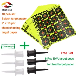 Hot 10Pcs Splash Target Paper 2