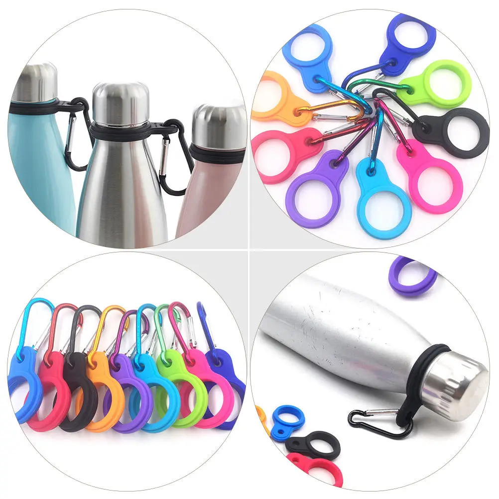 

8pcs Water Bottle Buckles Silicone Portable Bottle Carriers Secure Hanging Clips For Bike Motorcycle Camping Backpack Kettle