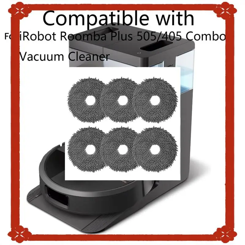 تسليم 24 ساعة 6 قطعة قماش ممسحة من الألياف الدقيقة لـ Irobot Roomba Plus 505 Combo/ 405 Combo أجزاء المكنسة الكهربائية وسادة الممسحة