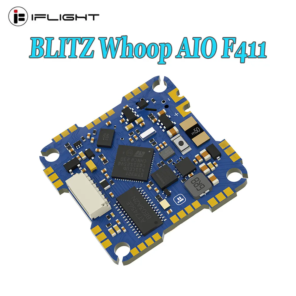 

IFlight Whoop F411 F4 20A AIO Board (BMI270) BLHeli-S 5V 2A USB Micro with 25.5*25.5mm Mounting Holes for RC FPV Racing Drone