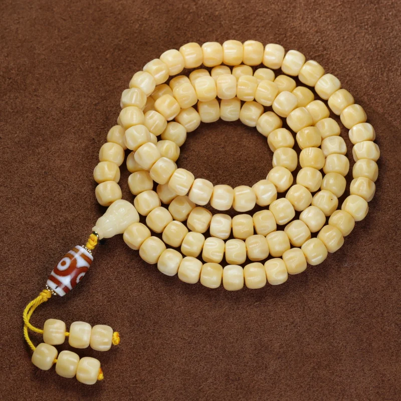 Crafts Ox Natural Ox Bone Carved Passion Fruit Seeds Jadified Material Imitation Fragrance Bracelet