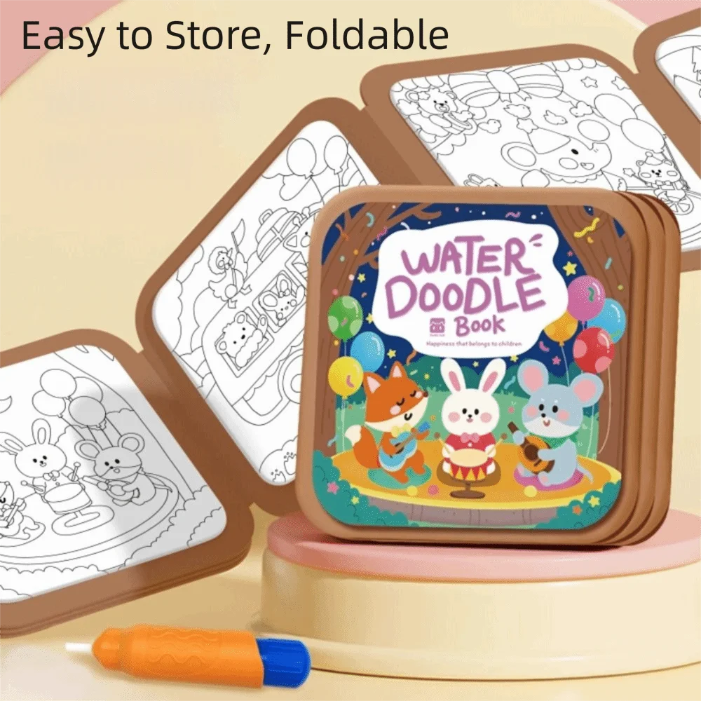 Avec stylo livre de dessin à l'eau eau propre multi-scènes livre de coloriage réutilisable réutilisable bricolage conception livre de peinture à l'eau