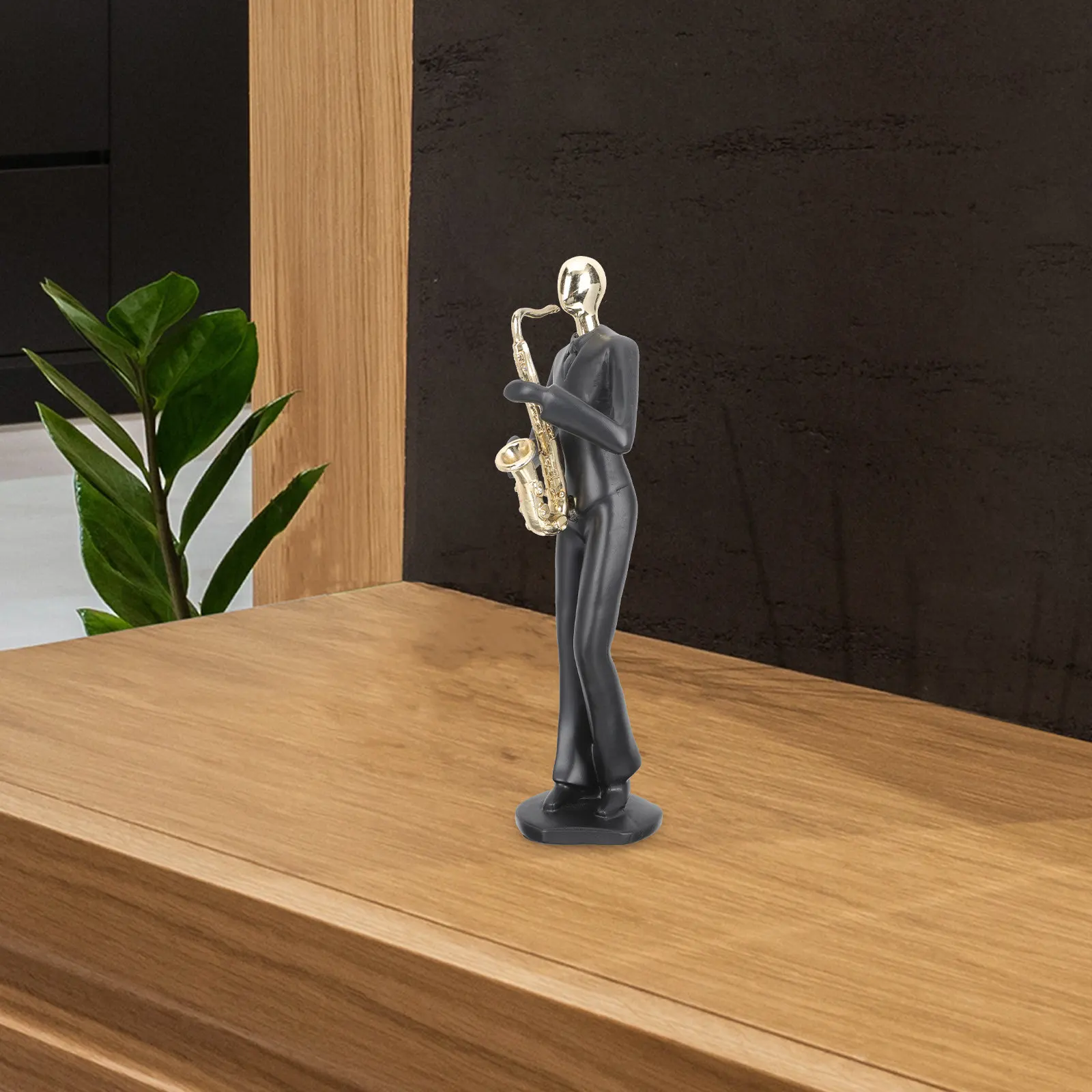 

Saxophone Music Character Creative Resin Decoration Stylish Band Ornament Stable Flat Base Desktop Home Supply