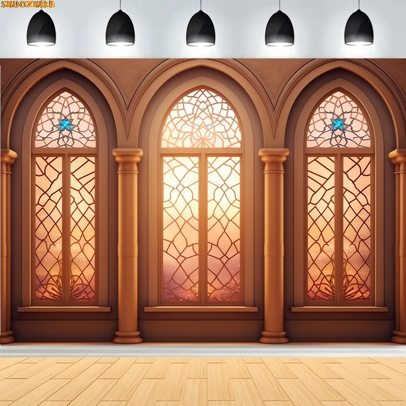 Arsitecture Рамадан Мубарак фотографии фонов Карим мусульманский исламский лунный ночной вечерние лунные фонарики мечеть фон EI-05