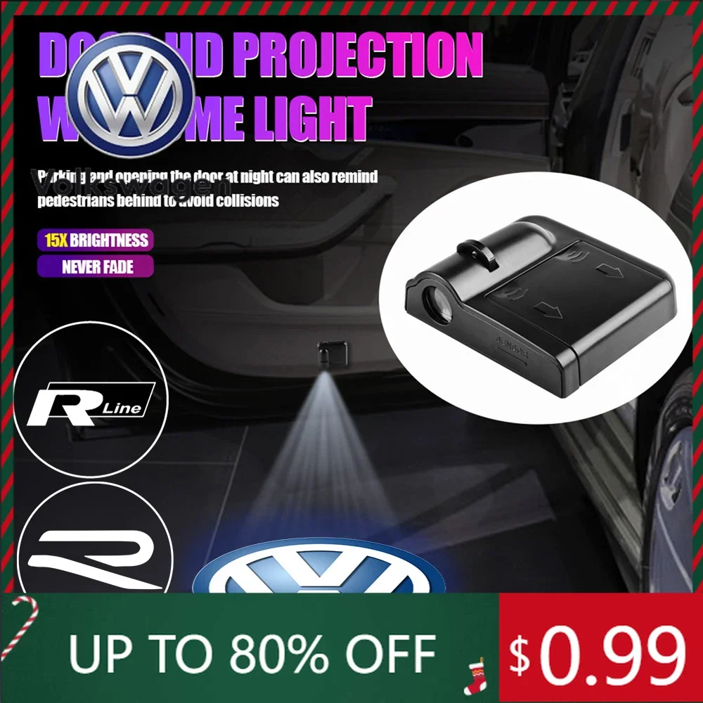 

For VW Volkswagen Jetta MK5 Golf Car HD Door Welcome Light Wireless Led Projector Lamps For Volkswagen Vw Tiguan Jetta Mk6 Sciro