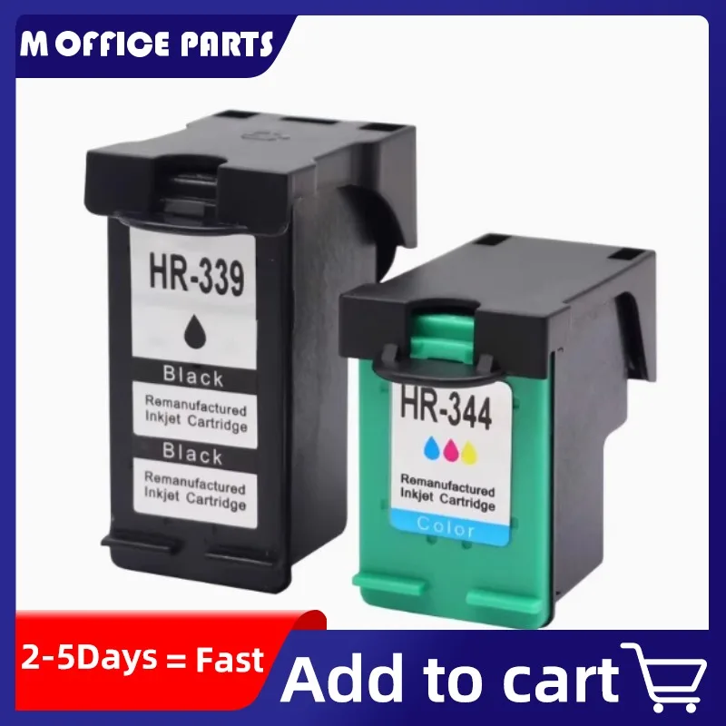 339 344 Ink Cartridges Compatible For HP339 Replace For HP344 DeskJet 5740 5745 5940 6520 6540 6540d 6620 6840 9800