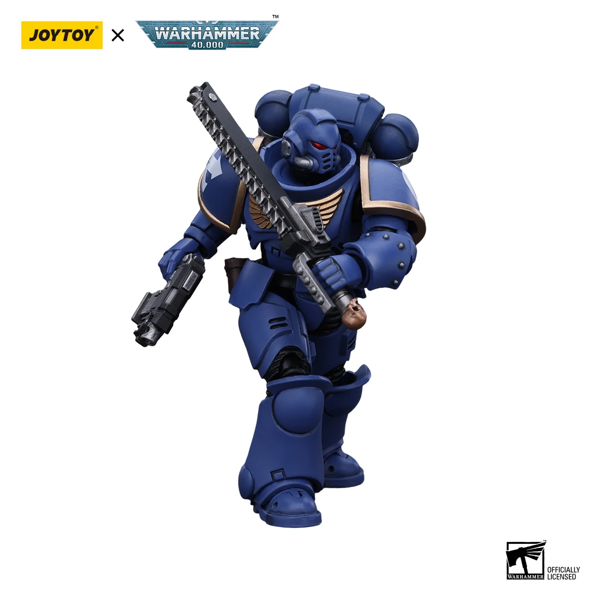 JOYTOY Warhammer 40,000 1/18 figurki Space Marines Ultramarines Outriders Brother Catonus Anime Model wojskowy