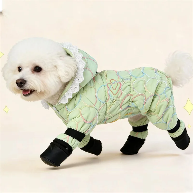 

Dog Jumpsuit Shoes Hat Thick and Warm Girl Dog Clothes Corgi Bichon Schnauzer Poodle Chihuahua Shih Tzu Pomeranian Dog Costume