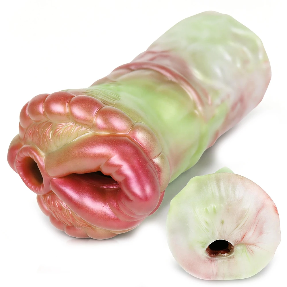 GEEBA Realistic Full-channel Male Masturbator Dual Entry Soft Silicone Onahole Pocket Pussy Textured Stroker Adult Men Sex Toys