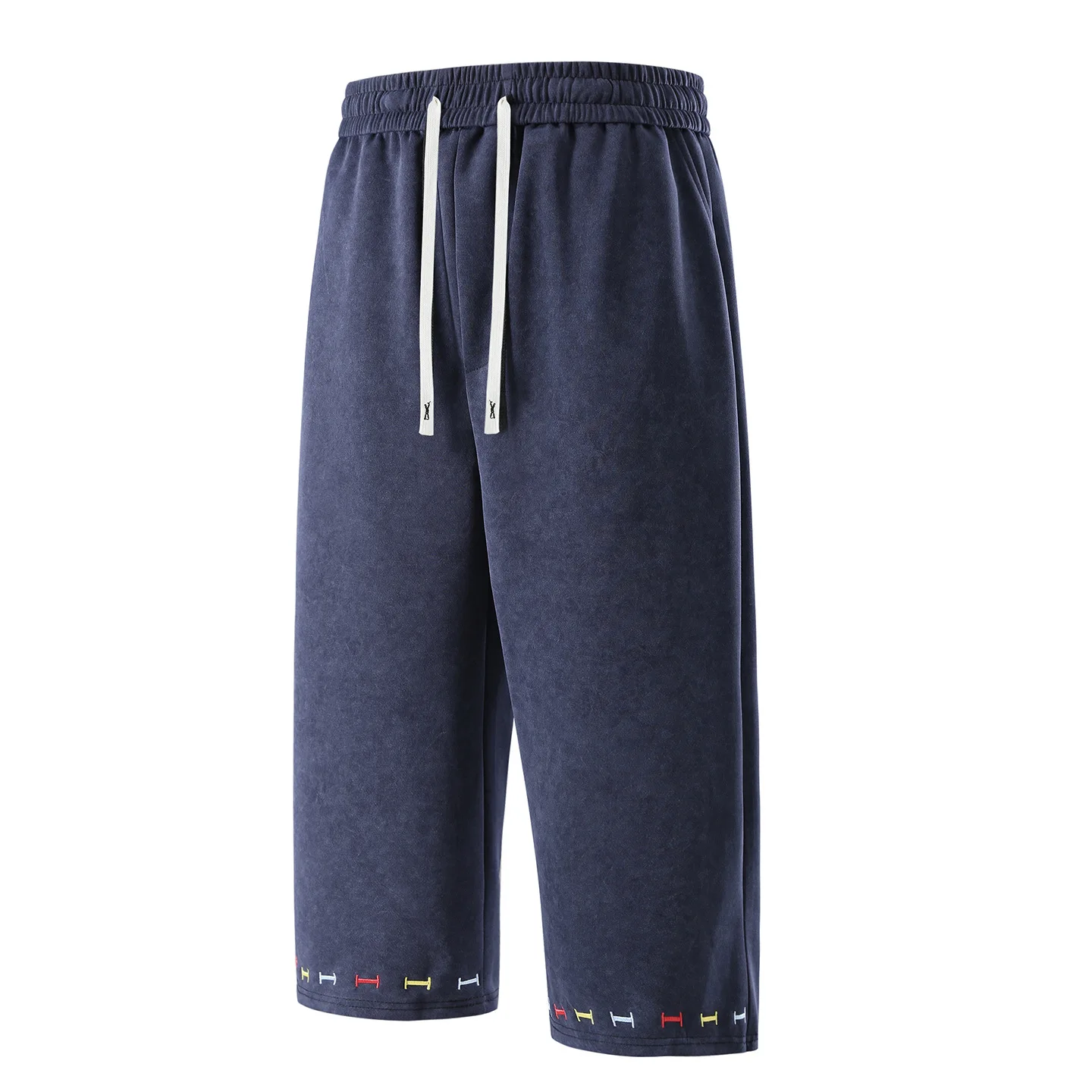 Summer Calf-length Pants Men Tie Dye Pants Plus Size 10XL Fashion Casual Stretch Waist Calf-length Pants Big Size 10XL
