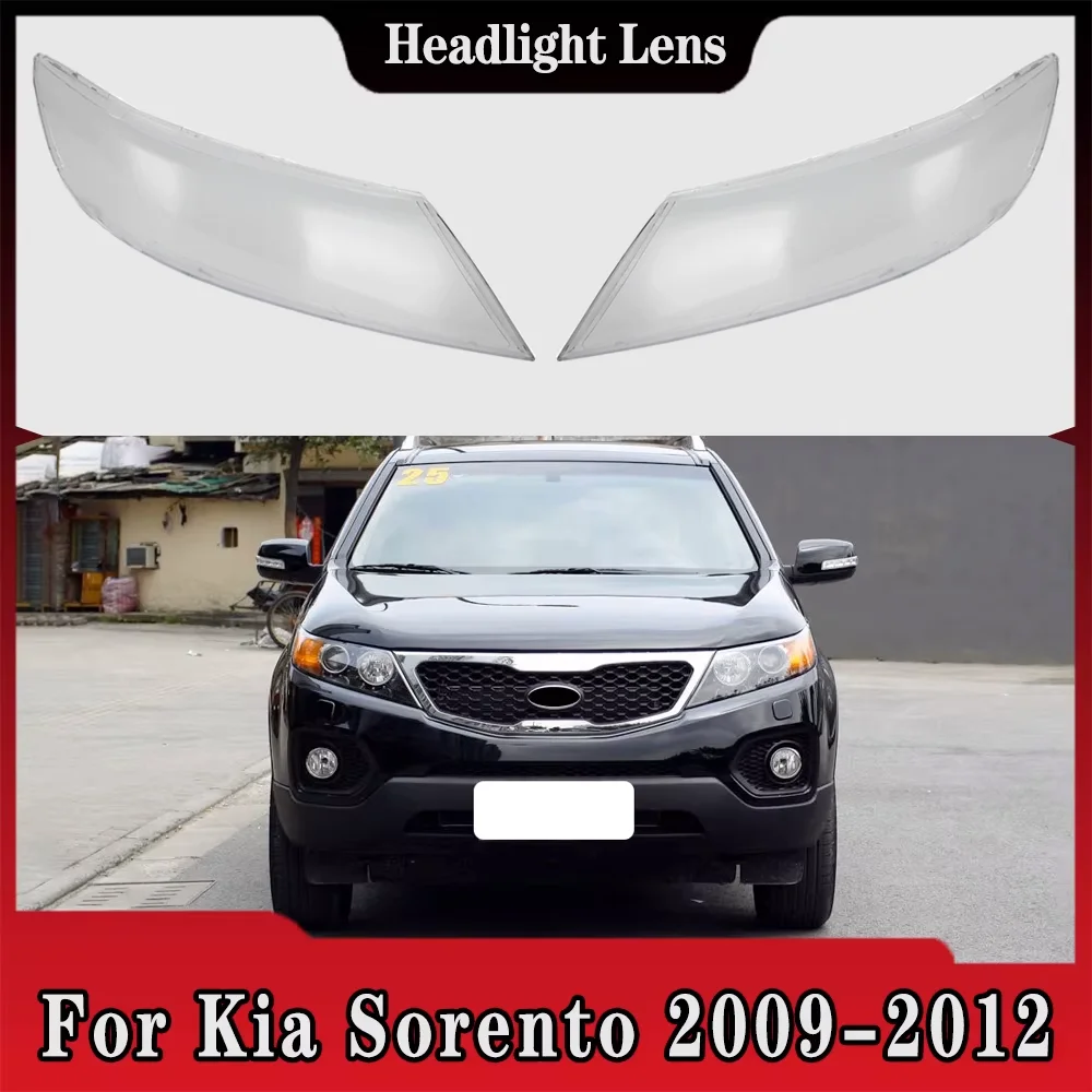 

For Kia Sorento 2009 2010 2011 2012 Transparent Headlight Cover Headlamp Shell Clear Lens Plexiglass Replace Original Lampshade