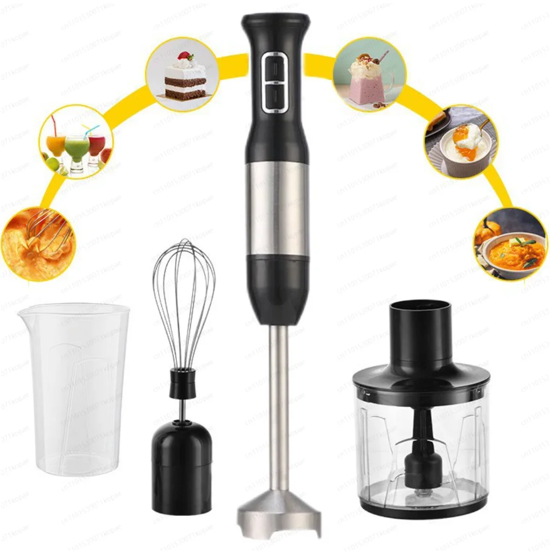 

Four-in-one Mixer, Juice Processor, Outlet Egg Beater, Juicer, Cooking Stick, Meat Grinder