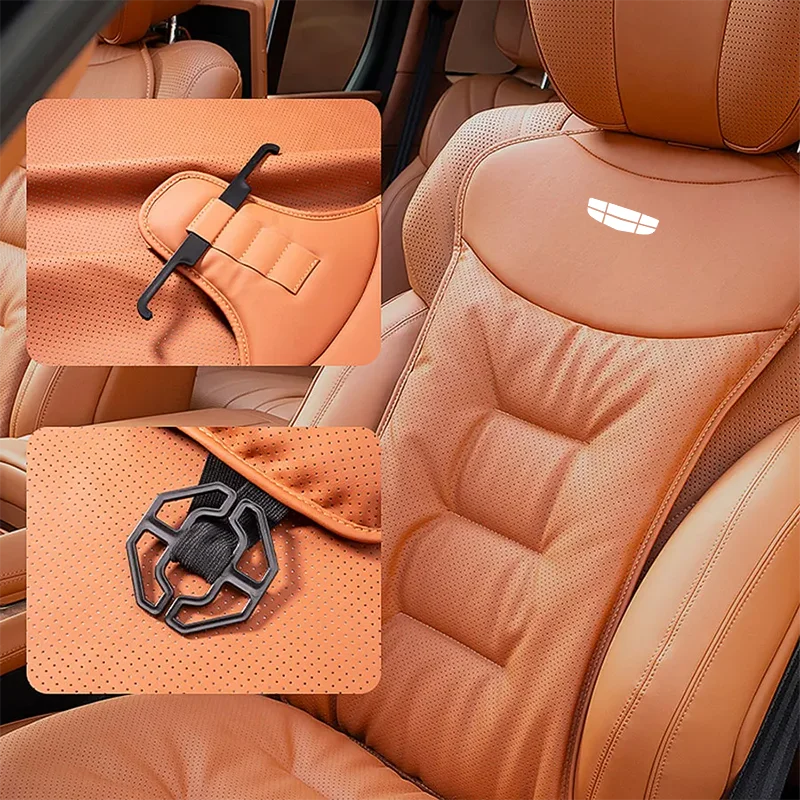 Auto-Sitzbezüge Vorne Hinten Atmungsaktives Naape-Leder Kissen Rutschfester Autositzschutz Matte Polster Für Alle Jahreszeiten Für Geely Geome – Detail 8